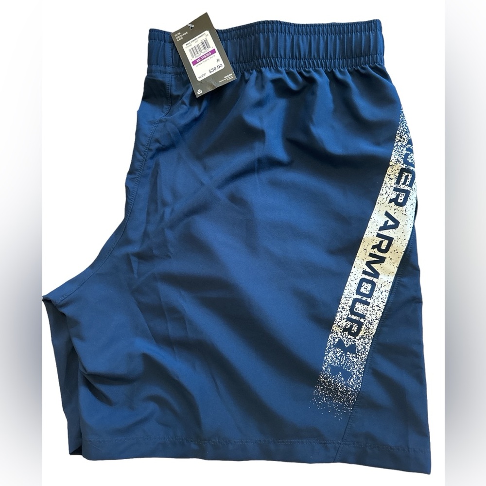 Nike men’s 2xl Under Armour Navy blue athletic shorts. NWT. Summer running beach